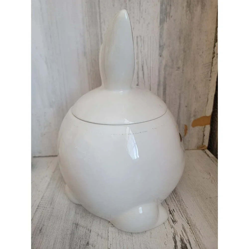 target Easter bunny cookie jar‎ bowtie spring home decor